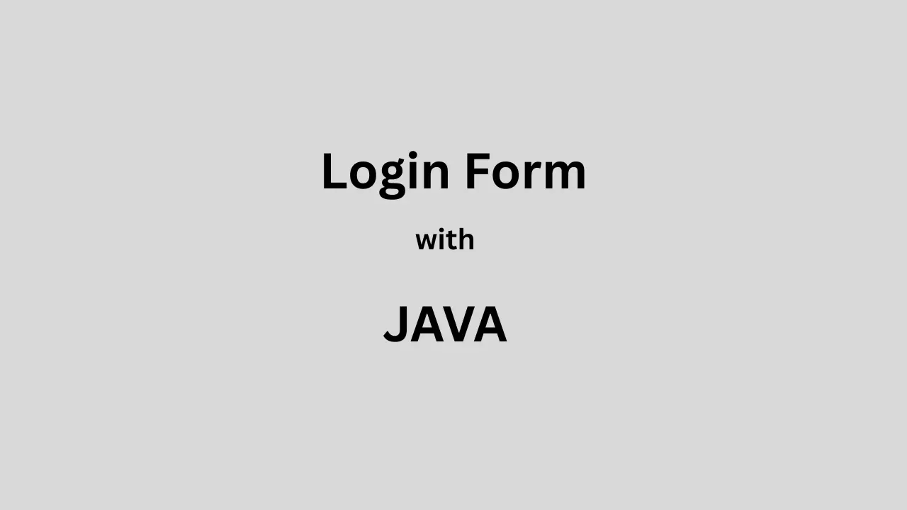 Thumbnail for video tutorial on creating a login form in Java using Swing